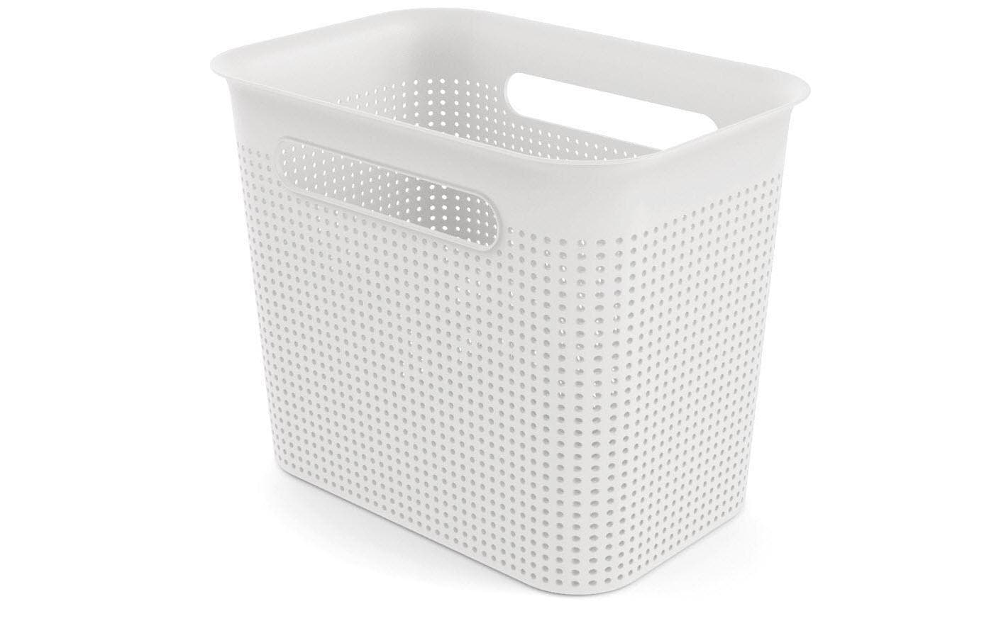 Rotho Brisen Aufbewahrungsbox 7 L – Recycling-Kunststoff – Weiss – 180 × 211 × 262 mm