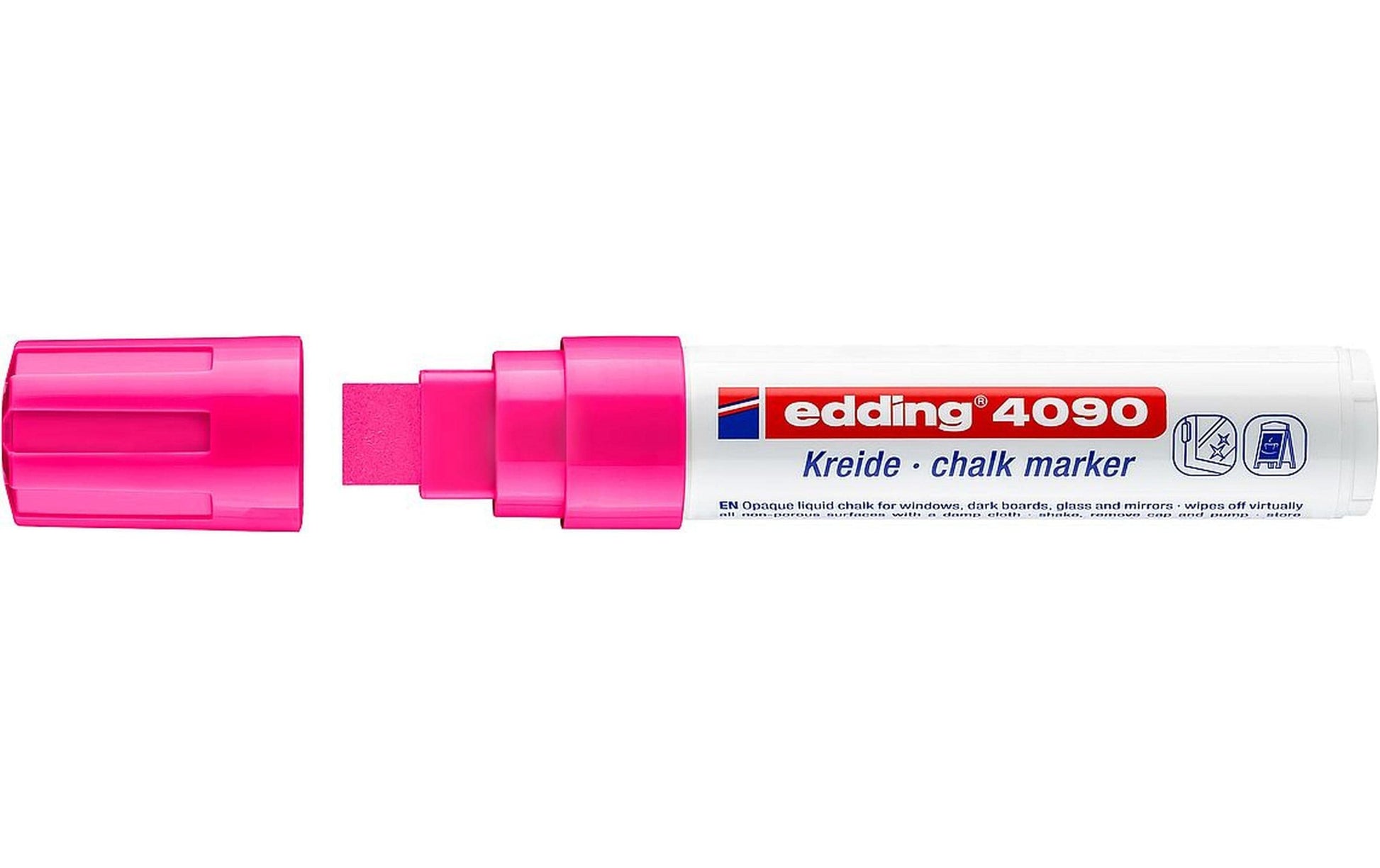Edding Kreidemarker 4090 – Keilspitze, 4–15 mm – Neonpink