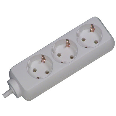 Bachmann SELLY – Steckdosenleiste, 3× T13, ohne Schalter, 1,5 m, Stecker mit Schutzkontakt (Winkelstecker)