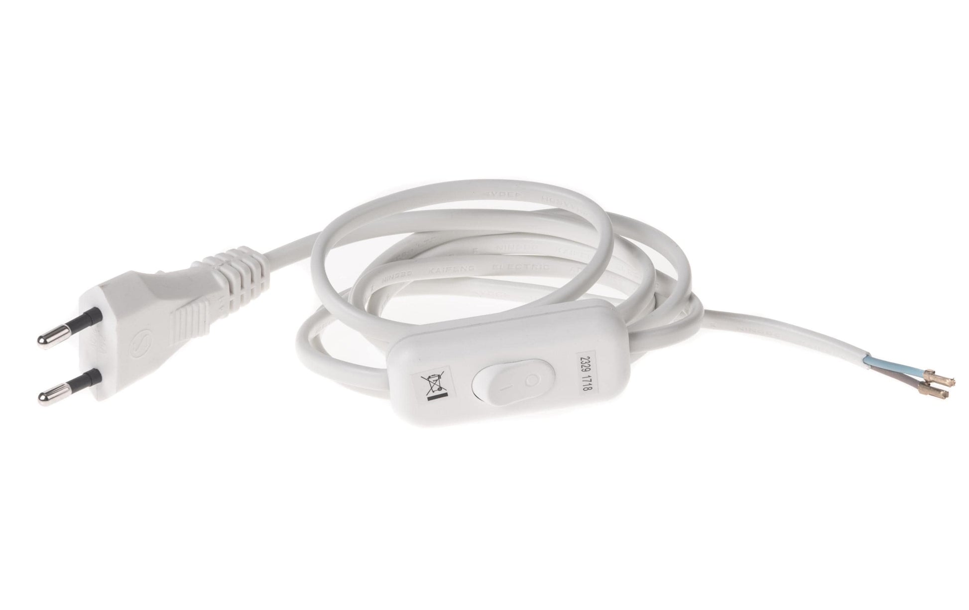 Brennenstuhl Verlängerungskabel – T26 offen, 1,5 m, mit Schalter, 2,5 A, H05VV-F 3G 0,75 mm², Weiss