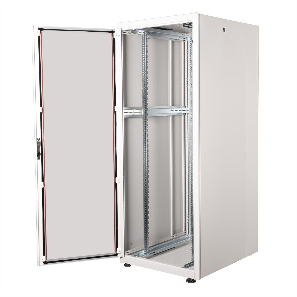 ROLINE Basic – 19" Netzwerkschrank 42U, IP20, abschliessbar, 800 × 1000 × 2010 mm, lichtgrau, Stahl