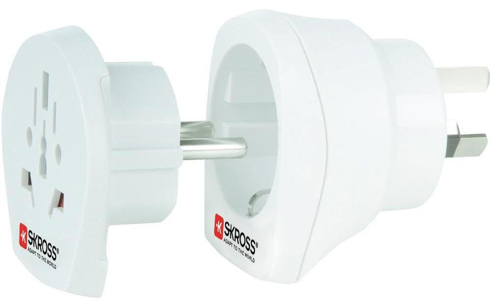 SKROSS – Reiseadapter – 2300 W, 3-polig (geerdet) – von World nach Australien – weiss