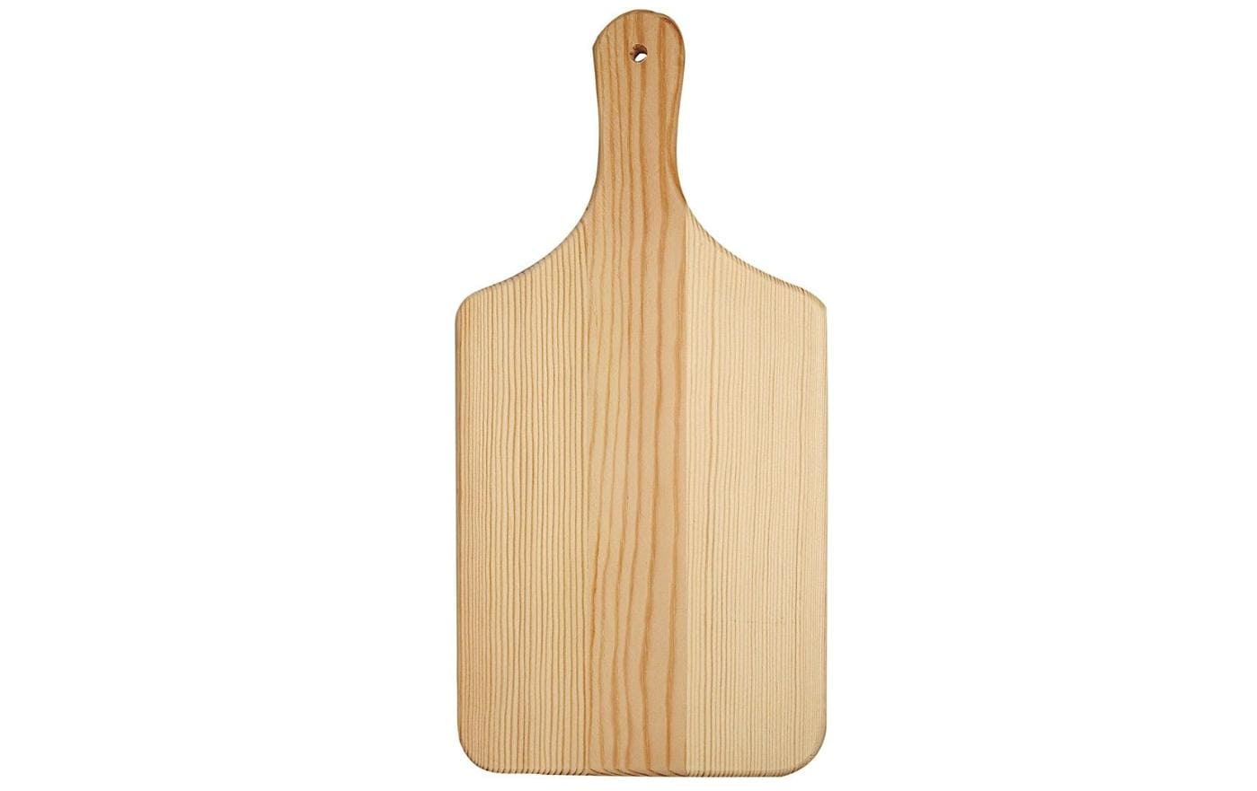 Creativ Company Schneidebrett 14 × 28 × 0,9 cm, Kiefernholz, braun, mit Griff