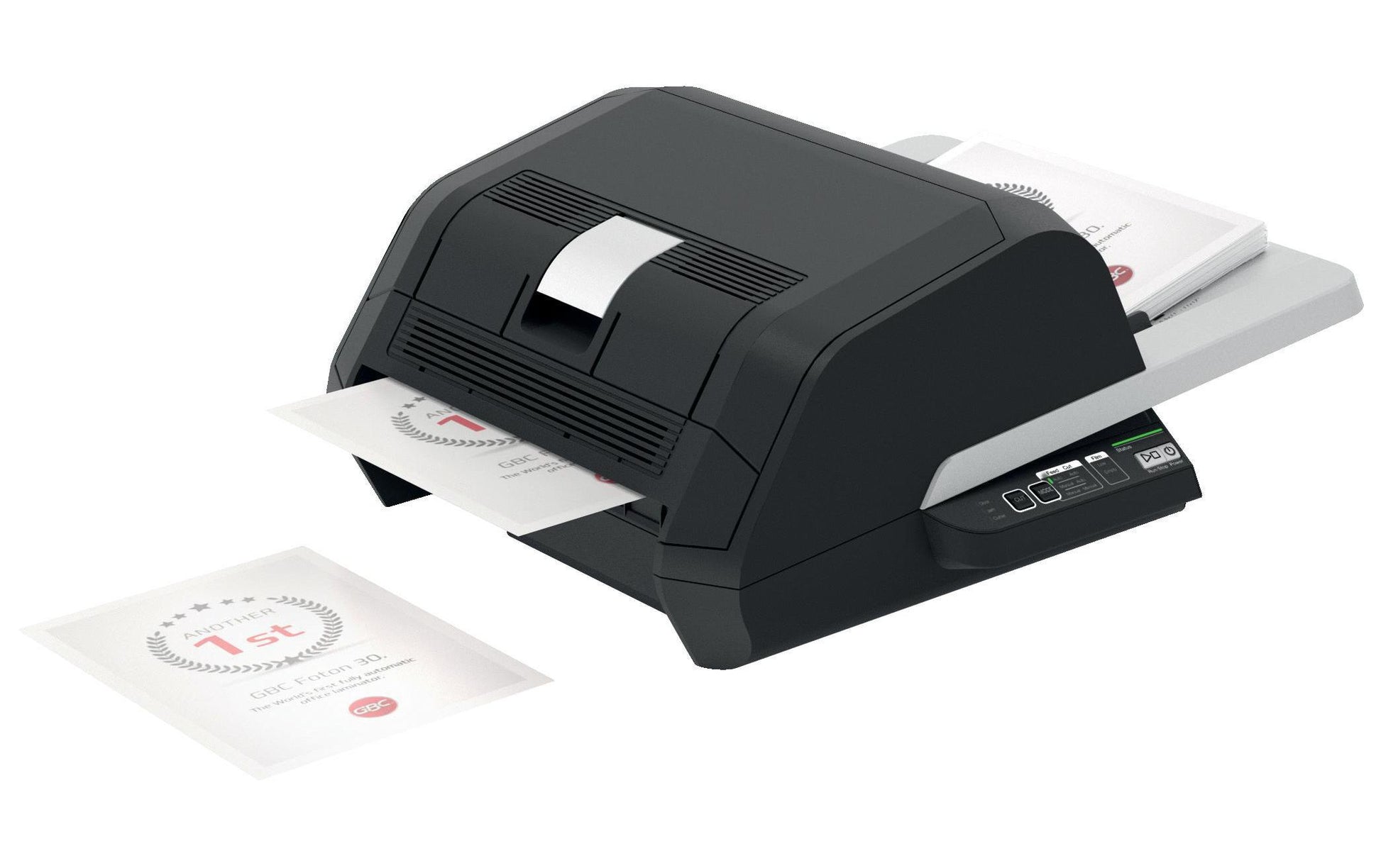 GBC Foton 30 Laminiergerät A3 – 4-Rollen, 75–125 µm, 1 Min. Aufheizzeit, 650–700 mm/min, Schwarz