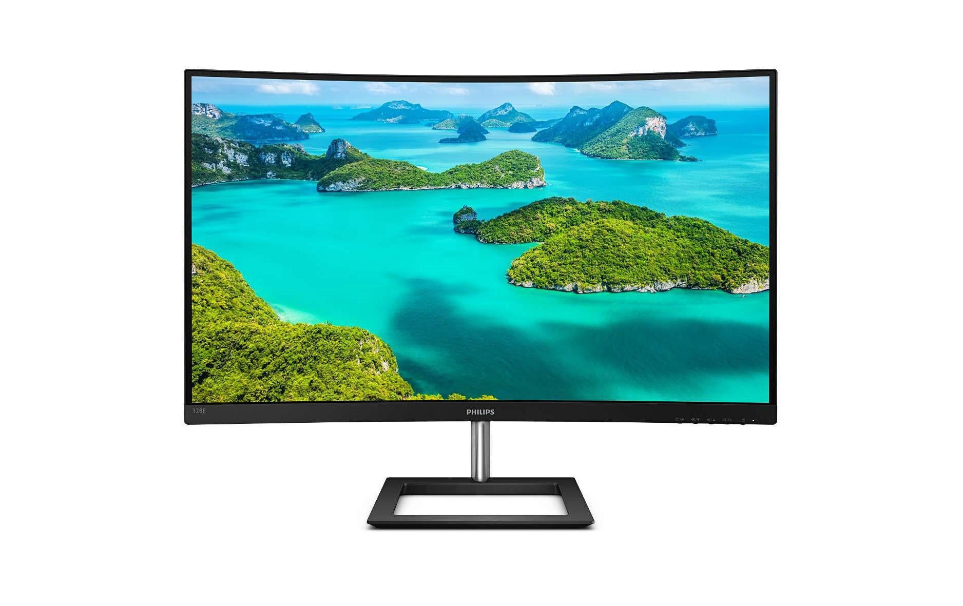 Philips 328E1CA – Monitor, 31,5", 250 cd/m², Gebogen, Lautsprecher, Adaptive Sync, VESA 100 × 100, Schwarz
