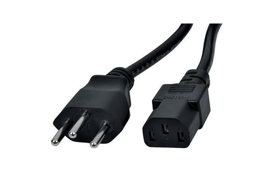 Diggelmann Netzkabel, T12 auf IEC C13, 250 V, 2 m, Schwarz, SPCBI15-2