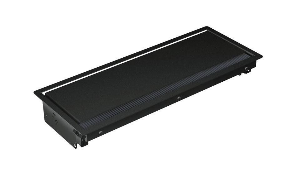 Bachmann CONI Einbaurahmen, Edelstahl, Einbau, 386,5×151 mm – Schwarz