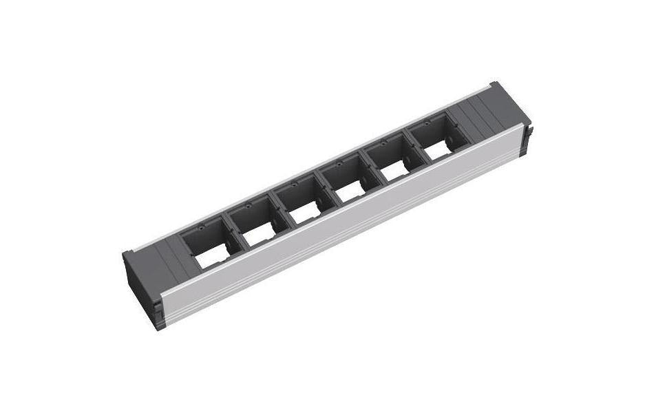 Bachmann CONI Einbausteckdosenleiste, 6×Leerplatz für Custommodul, Einbau, Eingang GST18I3, 0,1 m – Schwarz