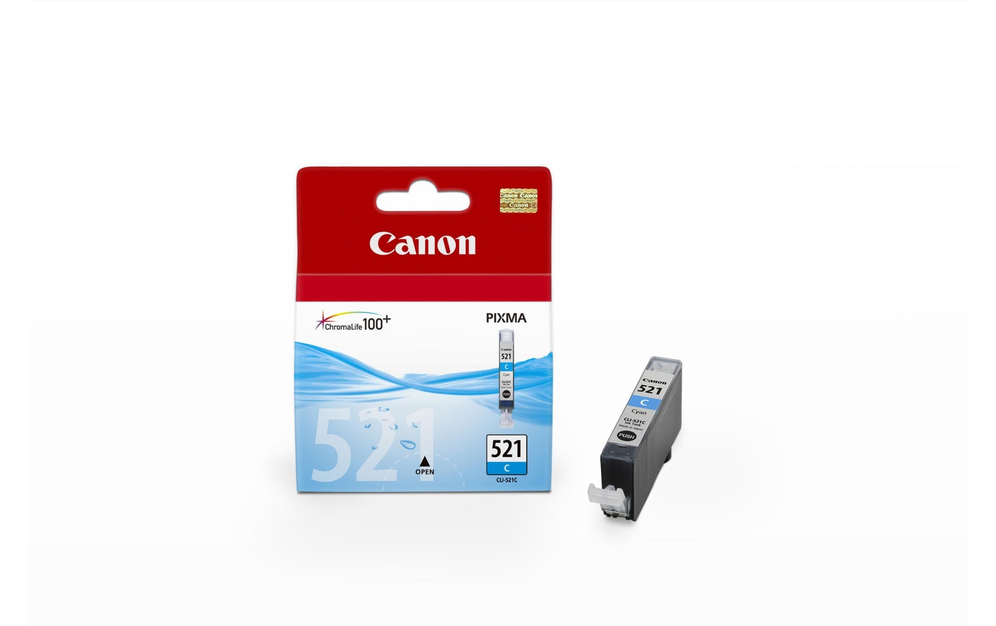 Canon Tintenpatrone CLI-521C, cyan – für Tintenstrahldrucker und Multifunktionsgeräte