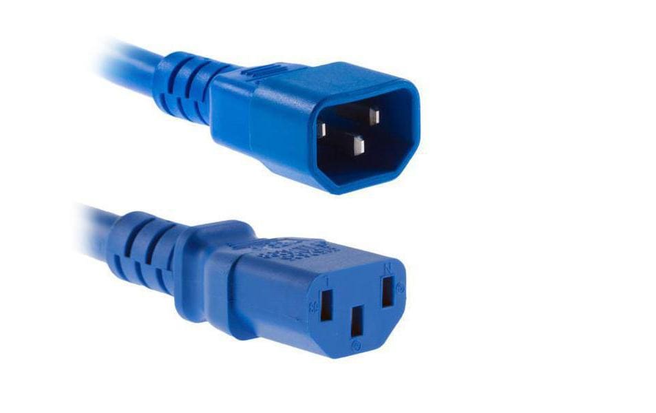 Diggelmann Netzkabel – IEC C14 zu IEC C13, 1,5 m, 250 V/10 A, Blau