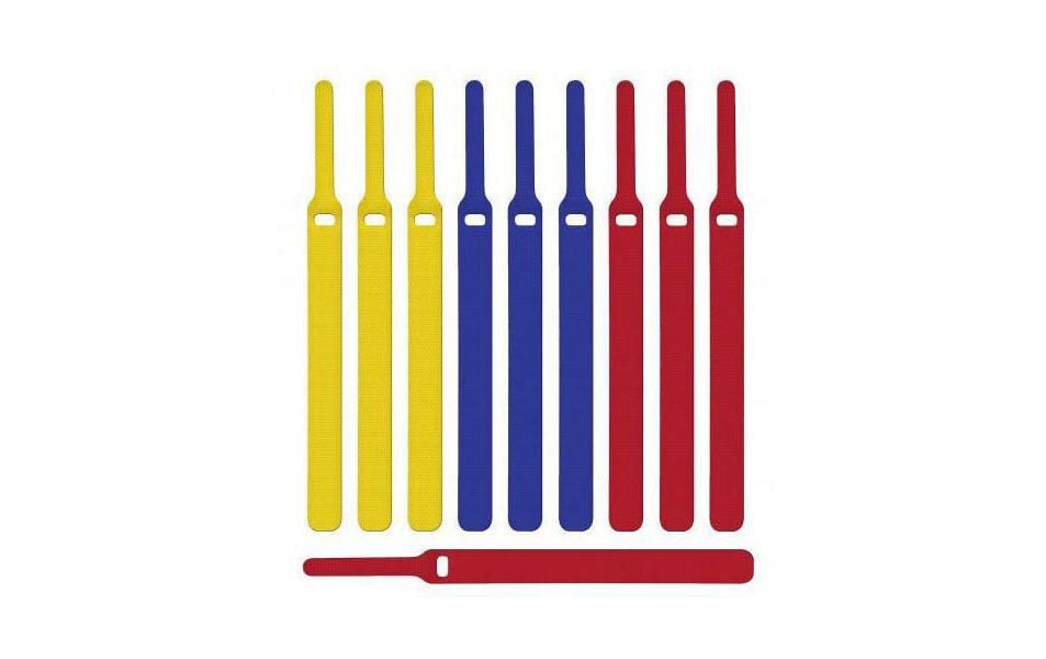 Label-the-cable Klett-Kabelbinder – 16 mm × 0,17 m – Mehrfarbig – 10 Stück