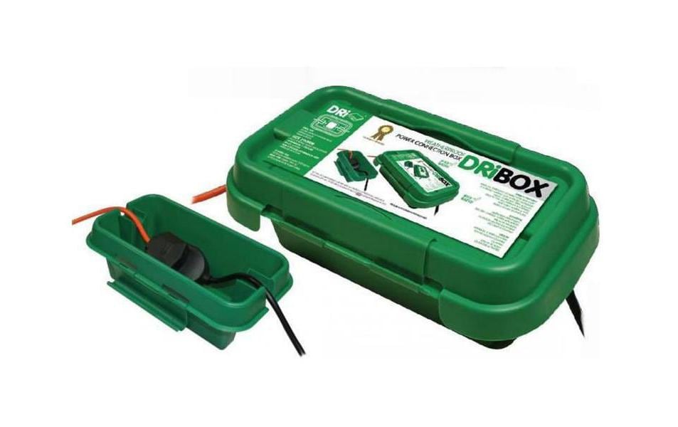 DRiBOX 200 Aussen-Kabelbox, 200×95×80 mm, IP55, Sicherheitsverschluss, wasserfest – grün