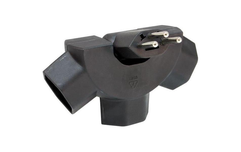 Steffen 14 9768 0 Mehrfachstecker – 3 AC-Ausgänge, Typ J – Schwarz
