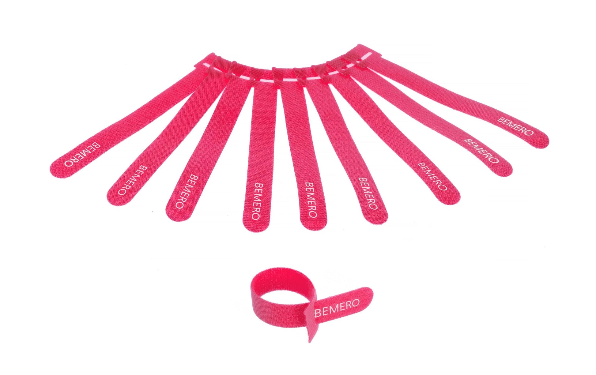 Bemero 16015PK-MP – Klettkabelbinder, 15 mm × 0,16 m, Pink, 10 Stück