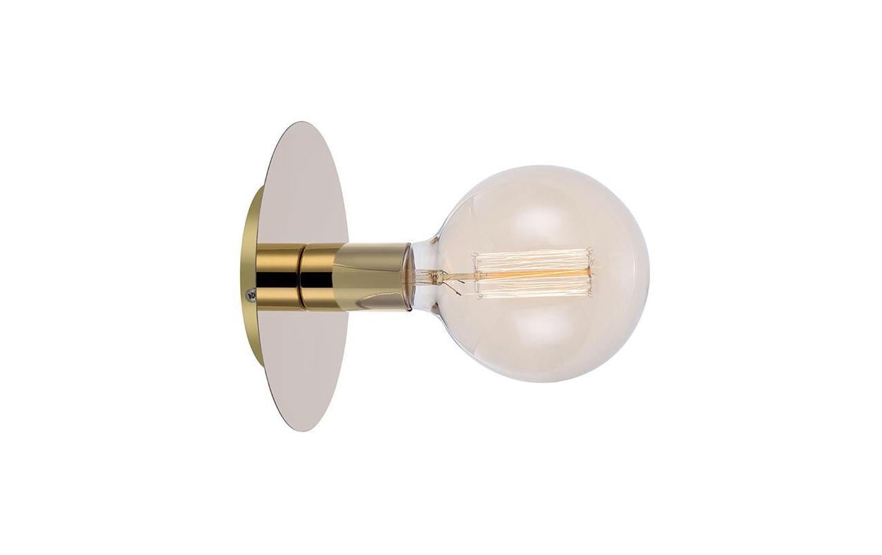 Markslöjd Deckenleuchte Disc – Ø 18 × 8,6 cm, 60 W, Messing, exkl. E27, Ein/Aus-Schalter