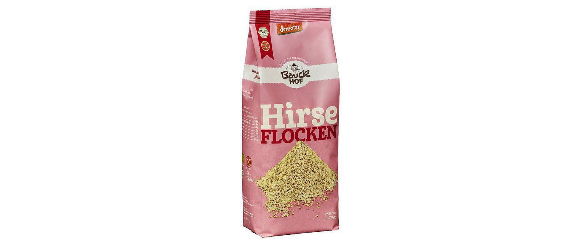 Bauck Mühle Hirseflocken – Bio, glutenfrei – 475 g