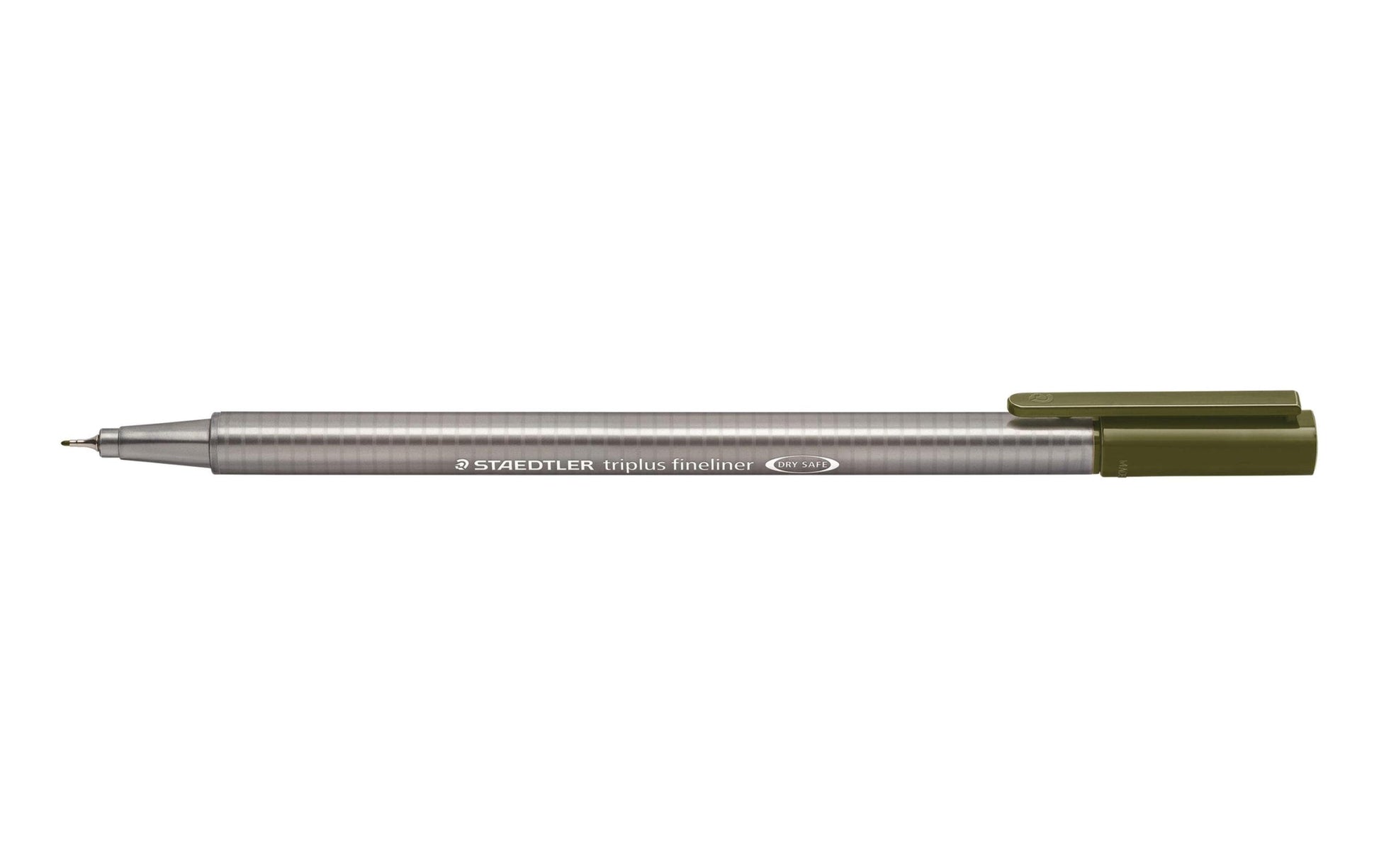 Staedtler Triplus 334-57 Fineliner – 0,3 mm, olivgrün, 1 Stk., Cap-Off