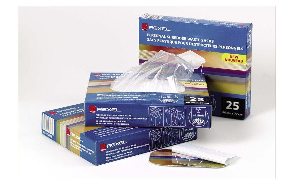 Rexel Aktenvernichtersäcke – 100 Stk., 40 l