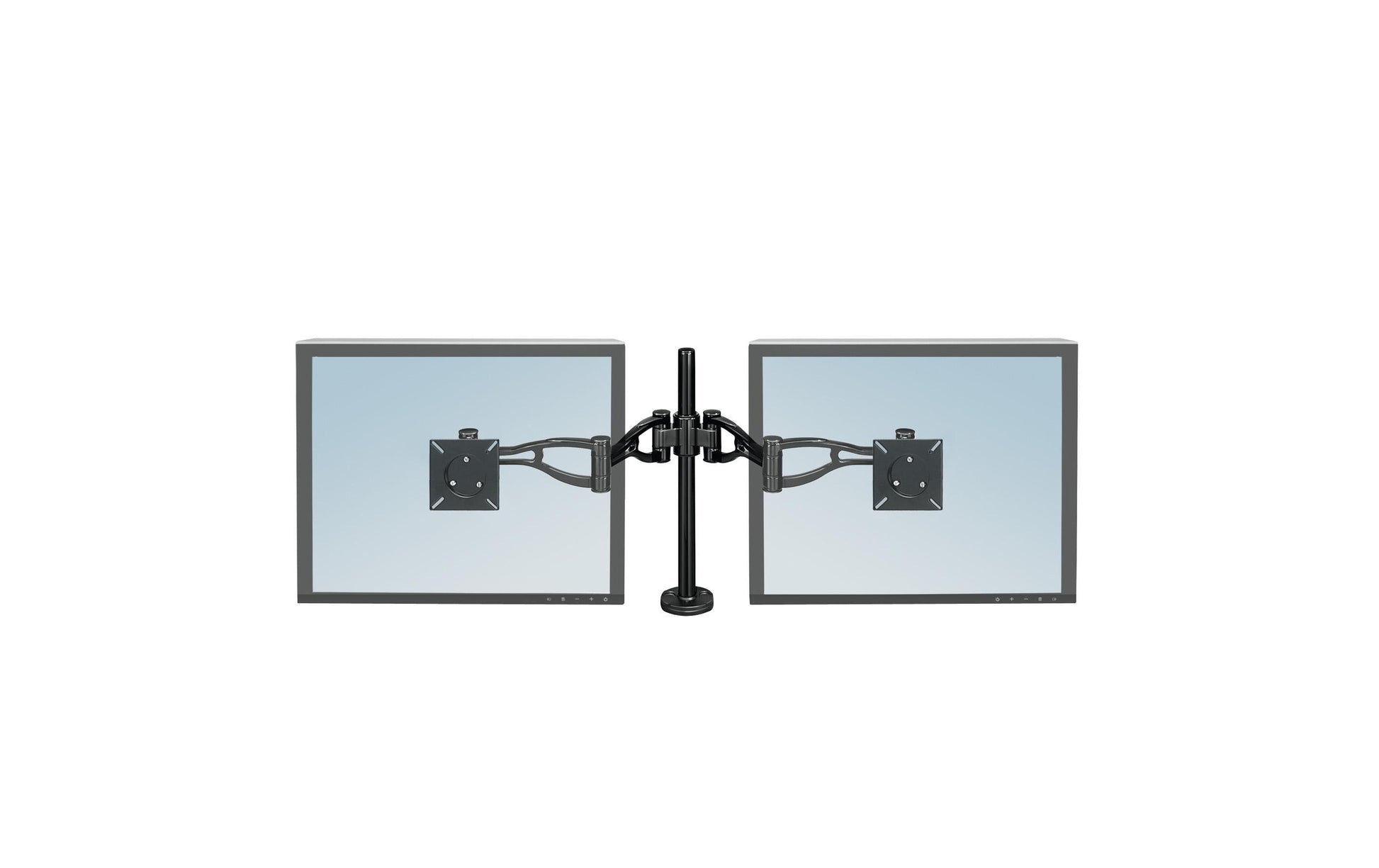 Fellowes Vista Monitorarm, Dual, bis 26", VESA 75 x 75 mm, 10 kg, drehbar, schwarz