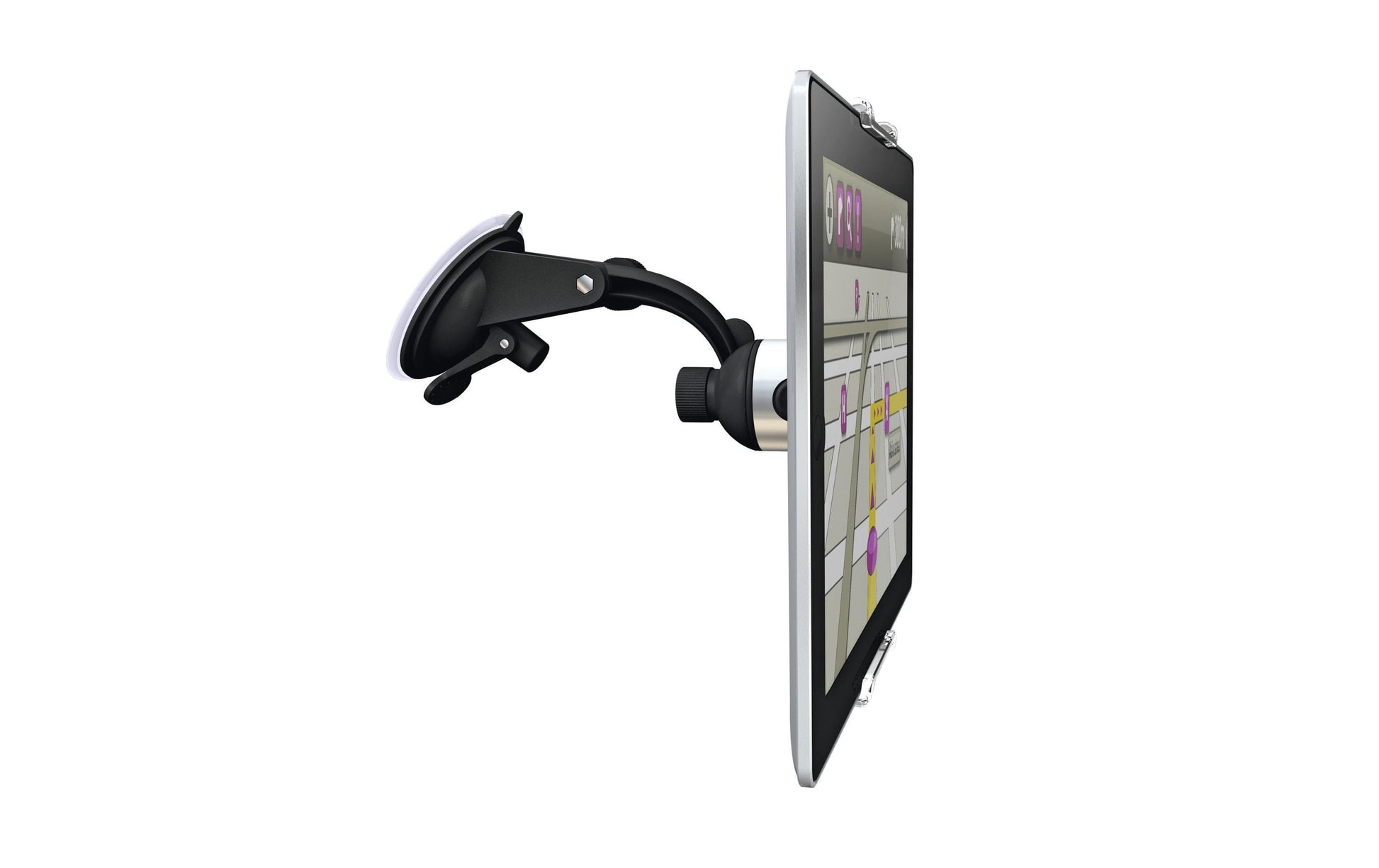 Vogel's RingO TMS 1050 Tablet-Tischhalterung – für Tablets bis 12", neigbar, inkl. Fensterhalter – Schwarz