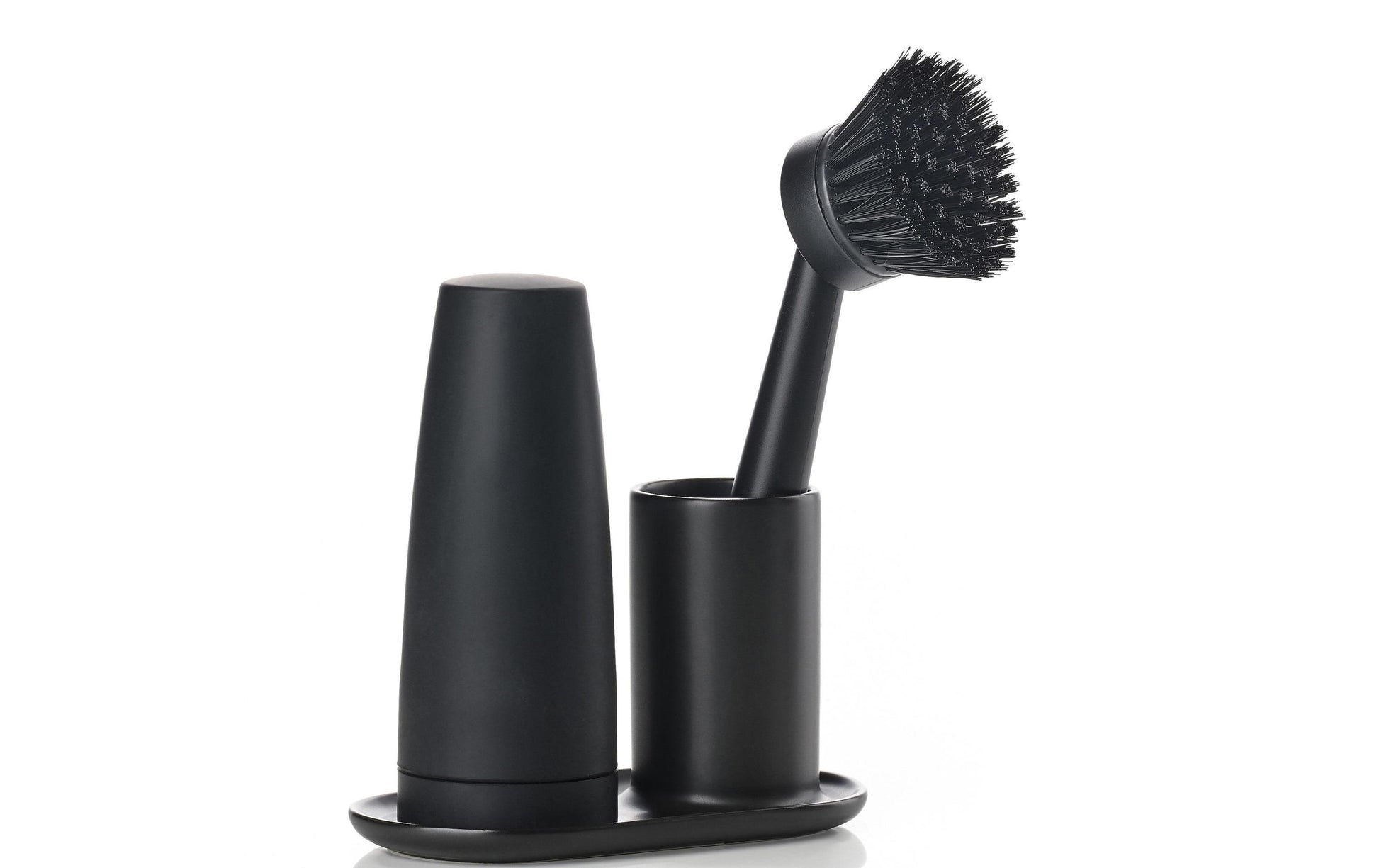 Zone Denmark Geschirrspül-Set, 15 × 8,1 cm, Keramik/Silikon/ABS, Schwarz