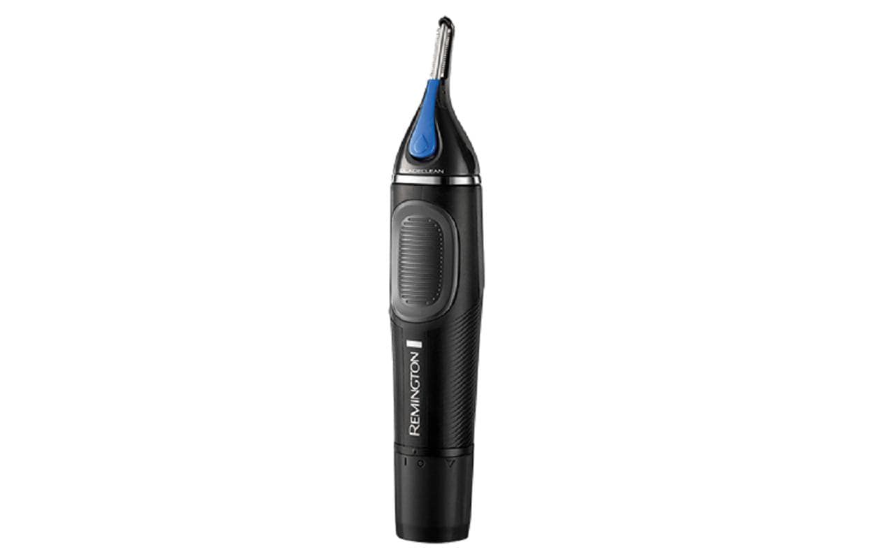 Remington Nasen-/Ohrhaartrimmer NE3870 Nano – batteriebetrieben, nass & trocken, inkl. Batterie – schwarz/blau