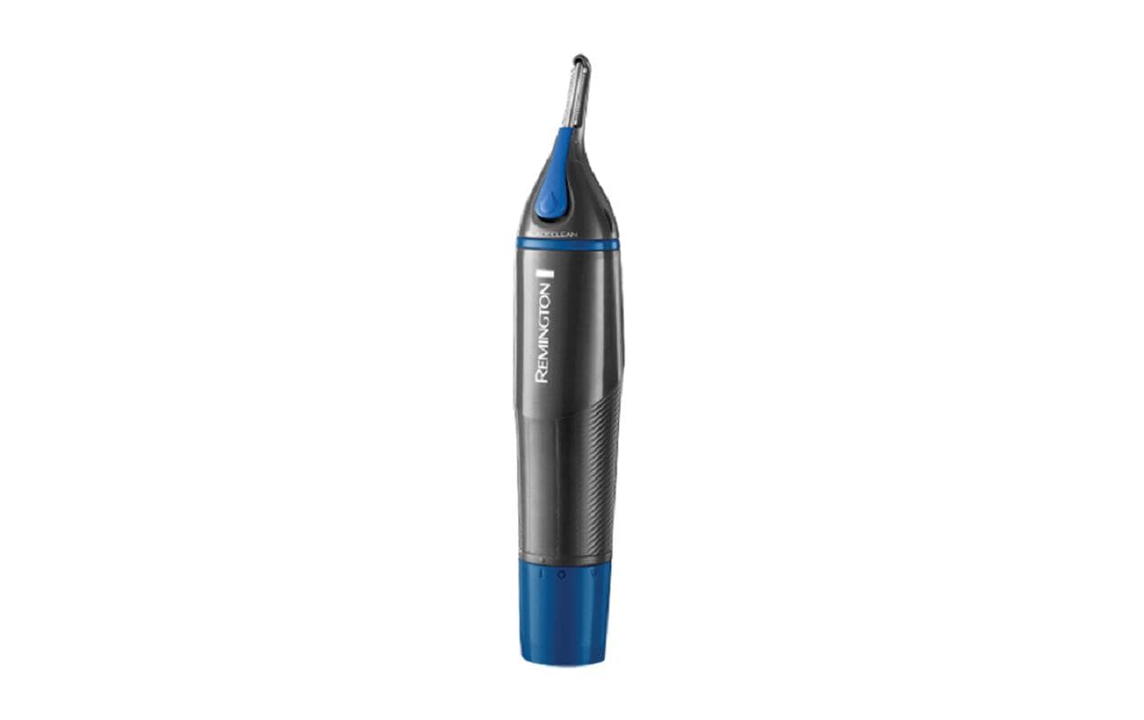 Remington Nasen- und Ohrhaartrimmer NE3850 Nano – Nass und Trocken, batteriebetrieben, 2 Aufsteckkämme – schwa