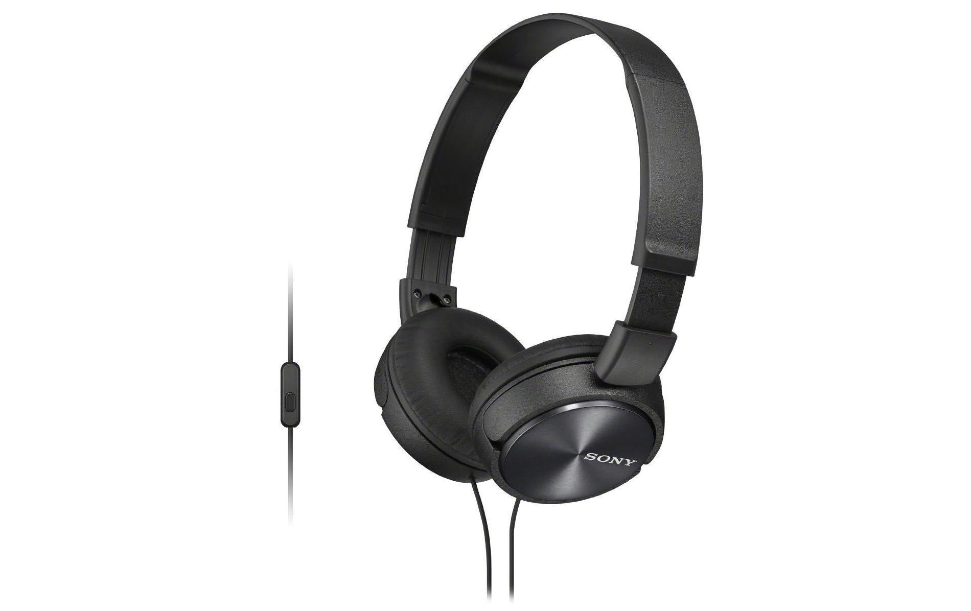 Sony MDR-ZX310AP On-Ear Kopfhörer – Stereo, Kabelgebunden, 3,5 mm Klinke, Schwarz