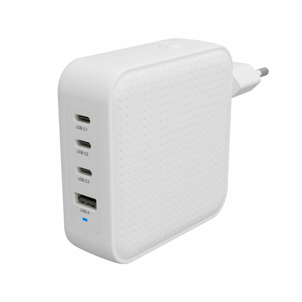 HYPER HJ1002WHWWGL USB-Ladegerät 100 W – USB-C×4, USB-A×1 – PD 3.0, PPS, GaN – für Laptop, Smartphone, Tablet