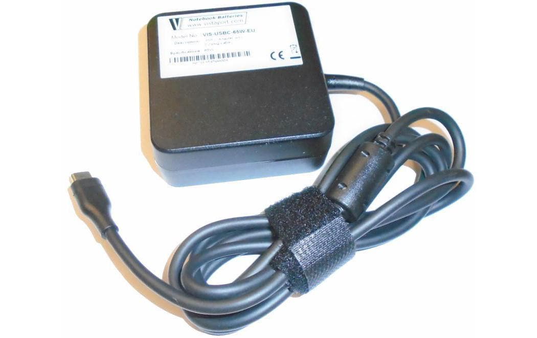 Vistaport Netzteil – 65 W – für Notebooks mit USB-C-Ladefunktion – Schwarz