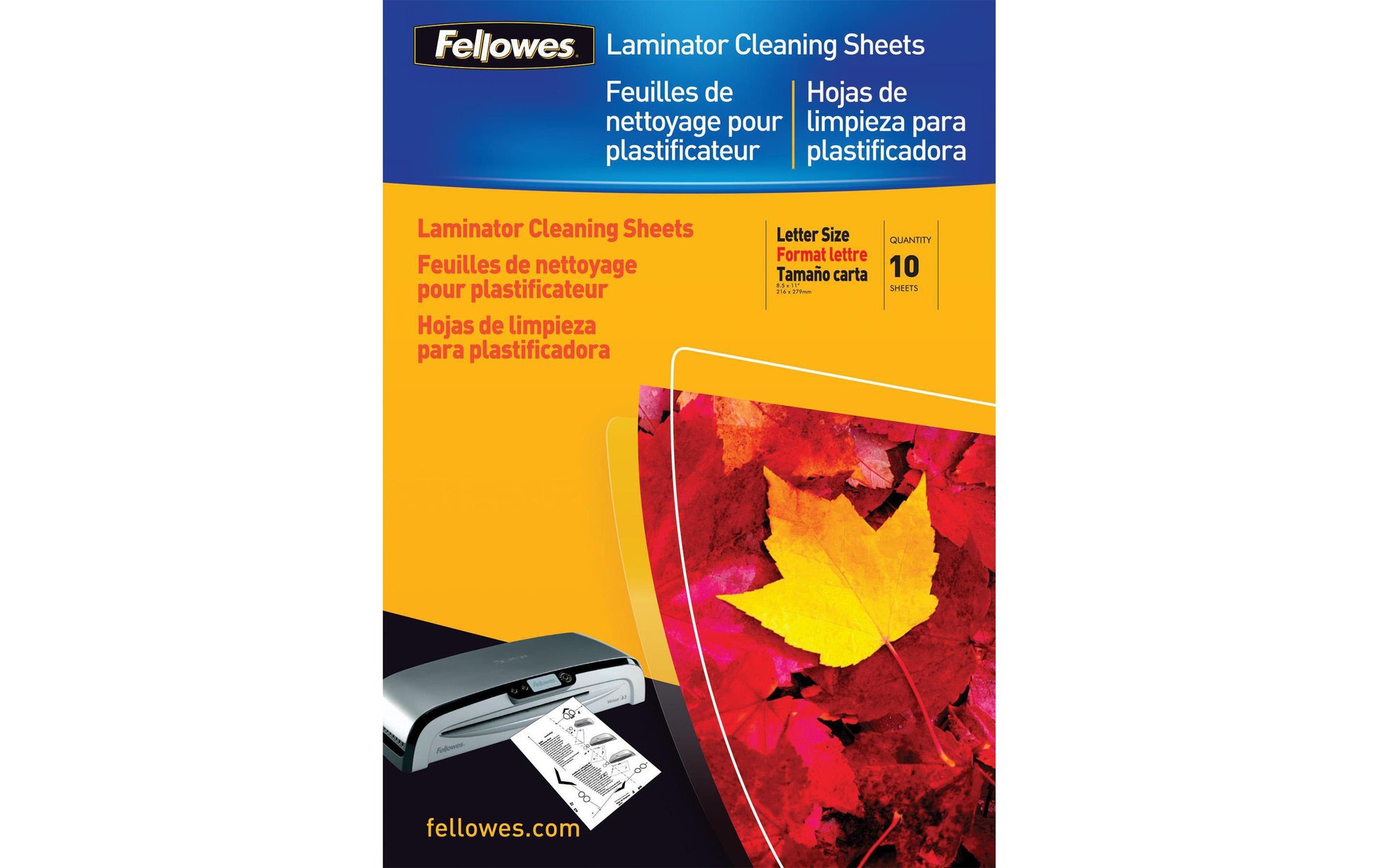 Fellowes Reinigungskarton A4 – Reinigungs- und Schutzblätter, Papier, weiss, 10 Stück