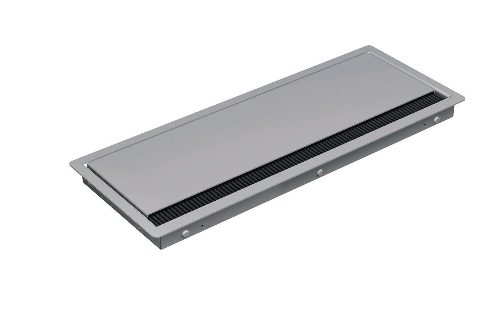 Bachmann CONI COVER Einbaurahmen, 387×149×24 mm, Edelstahl – Silbergrau