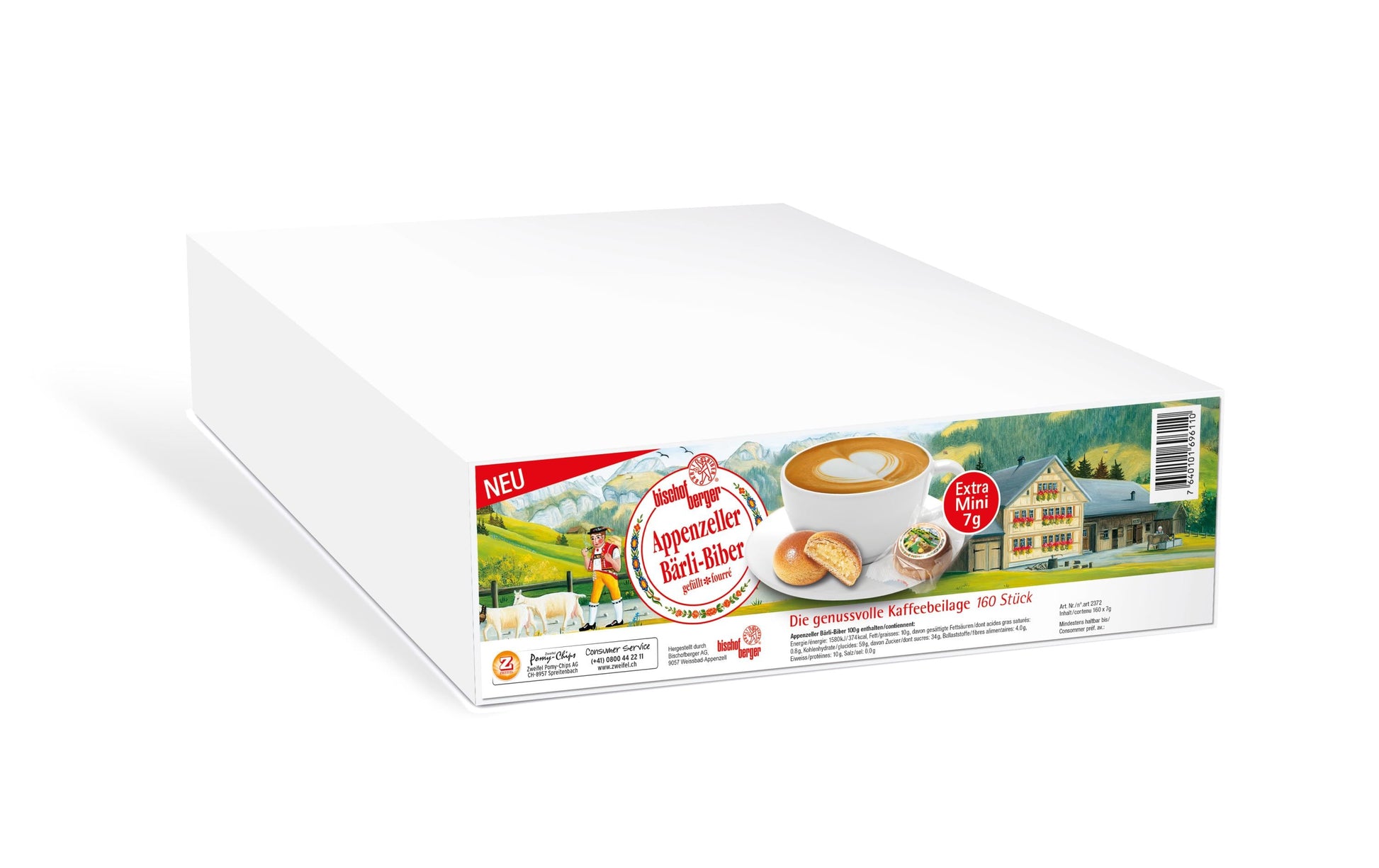 Bischofberger Bärli-Biber Kaffeebeilagen – 160 × 7 g