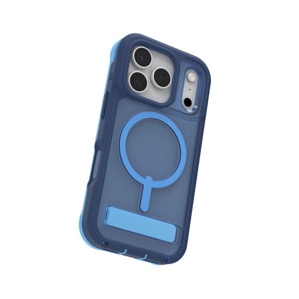 ZAGG Rainier Snap Backcover – für Apple iPhone 17 Pro, mit Ständer, Graphen, Blau, bis 7 m sturzsicher