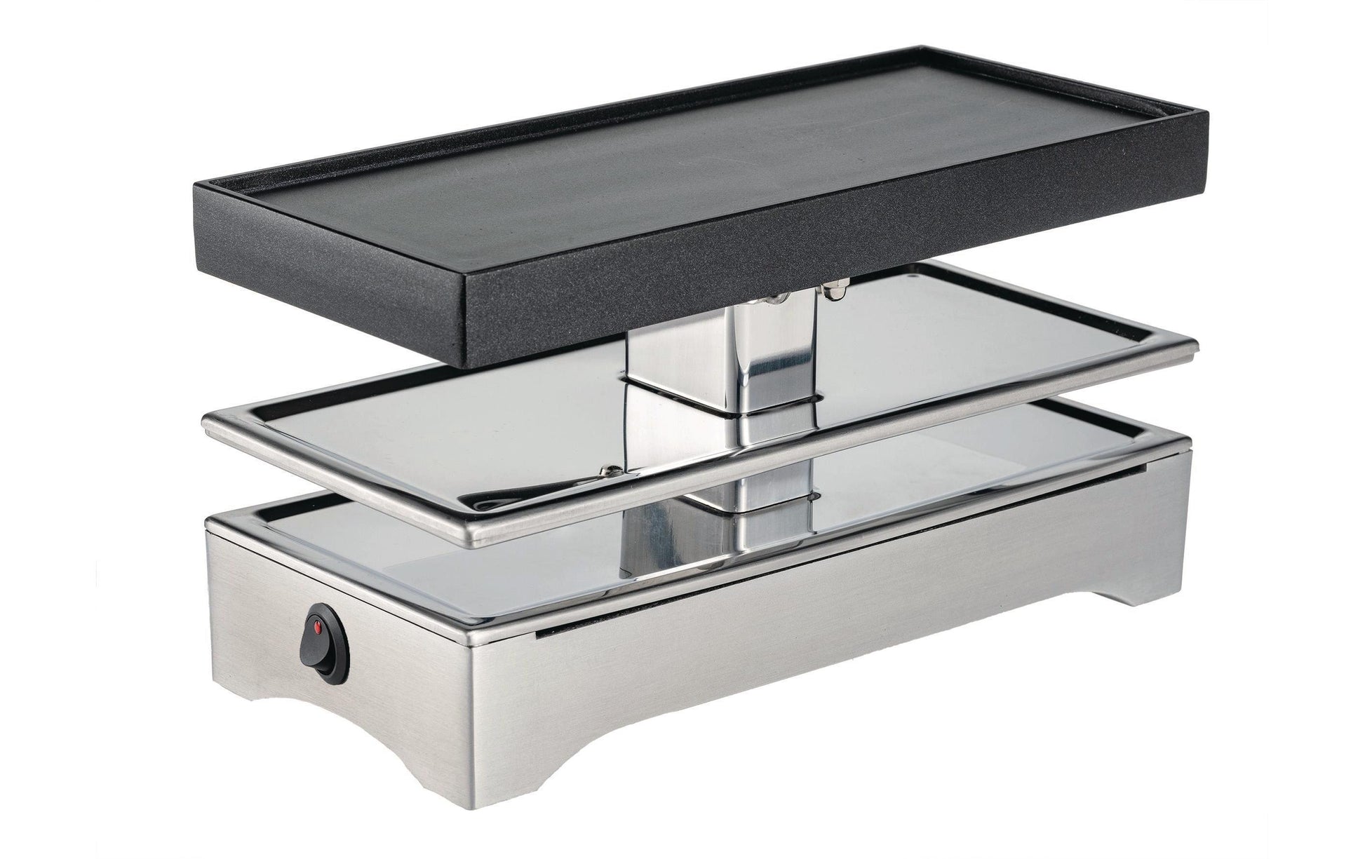 Koenig Raclette-Grill B02241 – 2 Personen, 440 W, Aluminiumguss (beschichtet) – Schwarz/Edelstahl