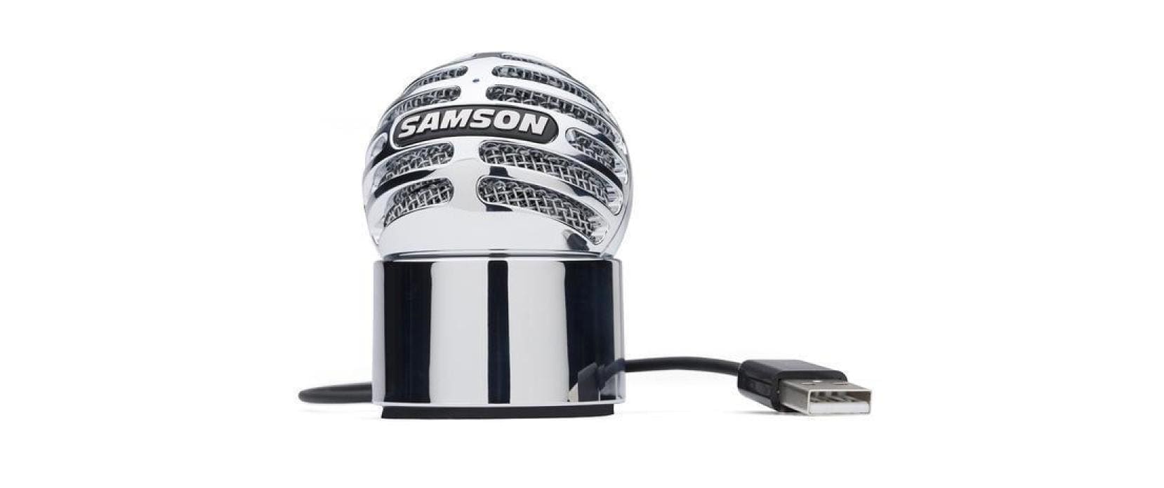 Samson Meteorite Tischmikrofon – USB, kabelgebunden, Niere, 16 Bit/48 kHz – Silber