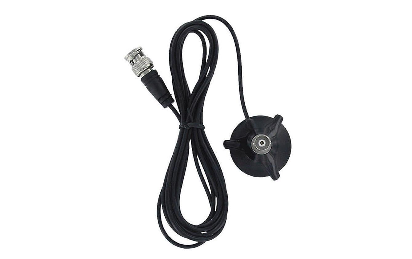 Albrecht Minimagnet-Fuss – Antennenhalterung, BNC-Stecker, Ø 35 mm, 2,40 m Kabel, Schwarz