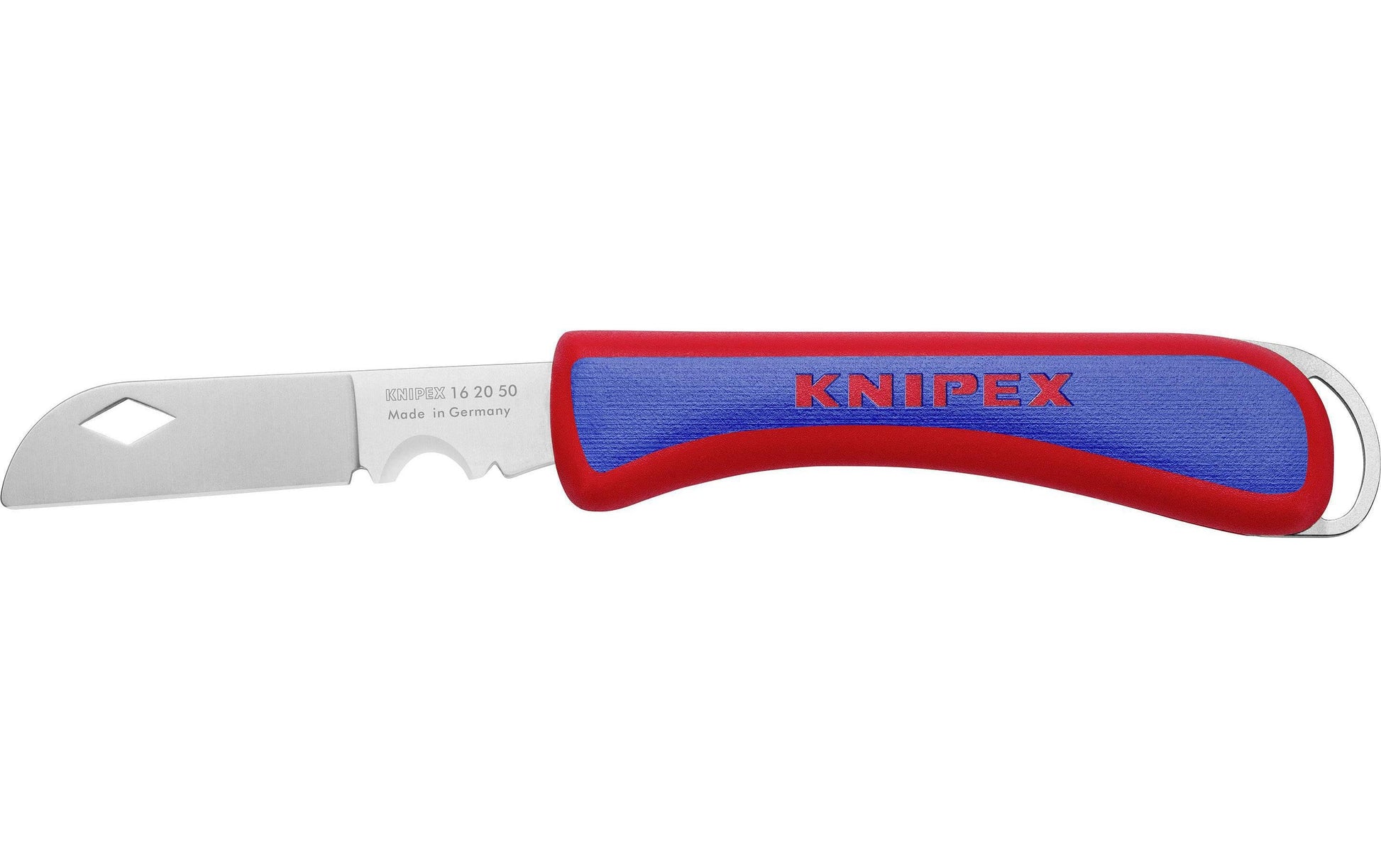 Knipex 16 20 50 SB – Klappmesser 80 mm, rot