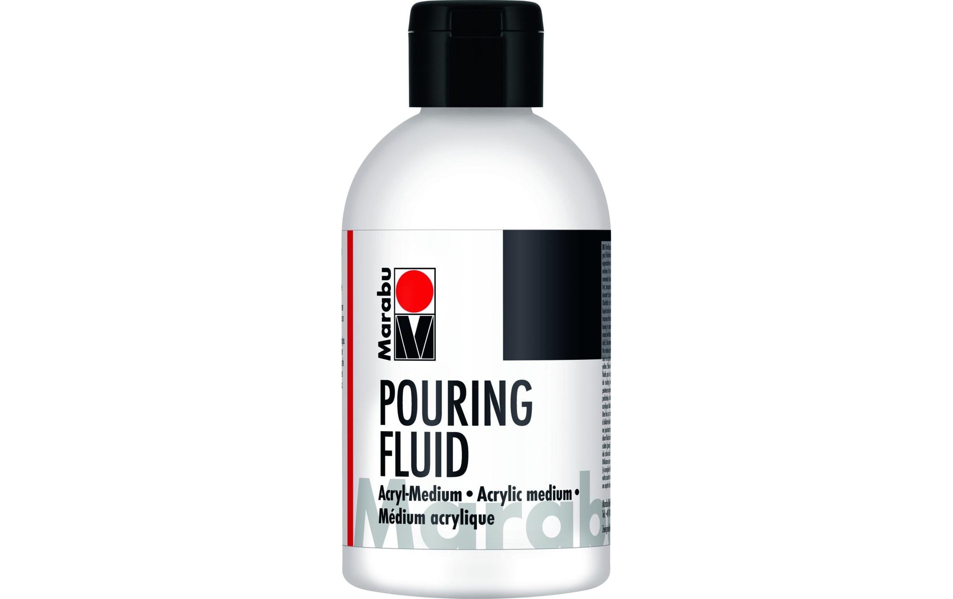 Marabu Pouring Fluid Acrylfarbe für Giess- und Fliesstechniken – Transparent, glänzend – 750 ml