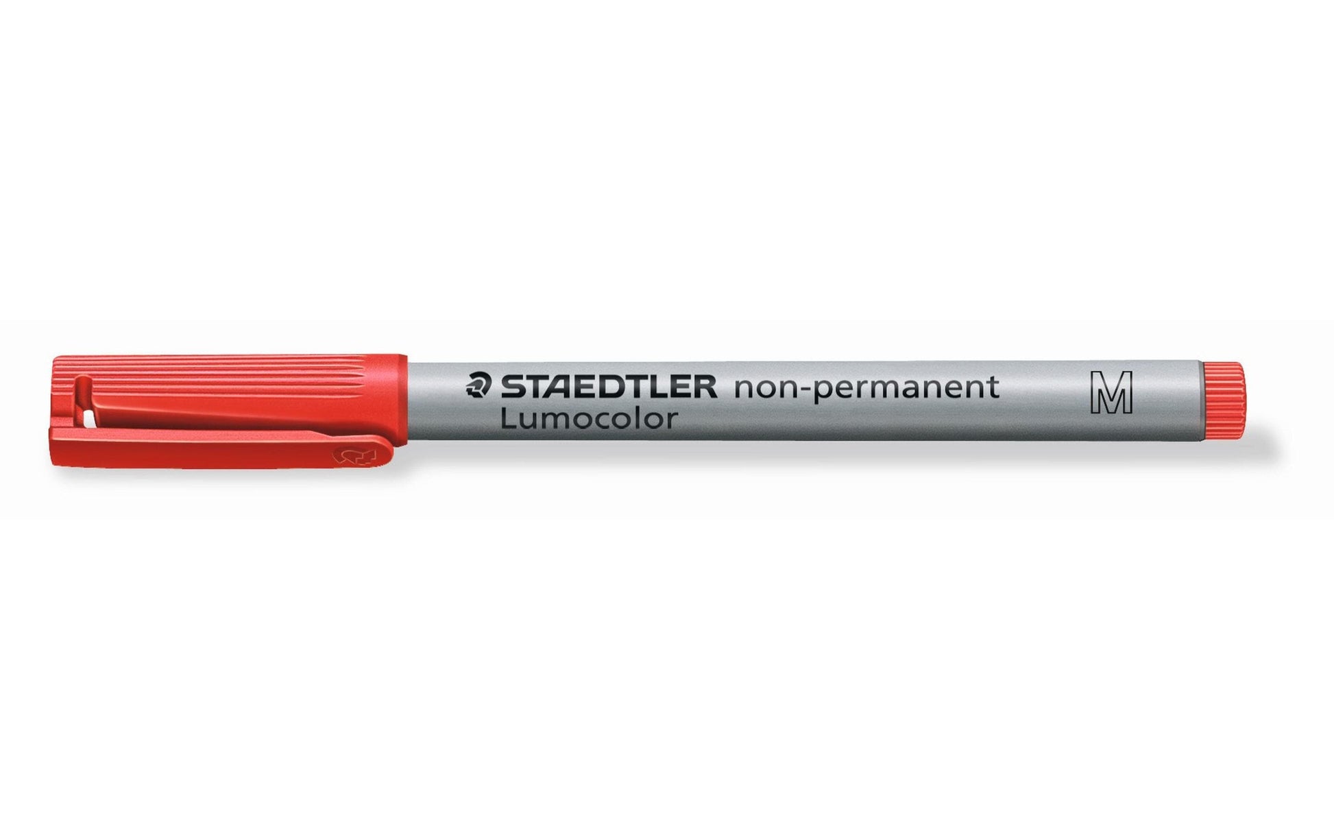 Staedtler OHP-Marker – Rundspitze 1 mm, Rot, 10 Stk., feucht abwischbar, nachfüllbar – für viele Oberflächen