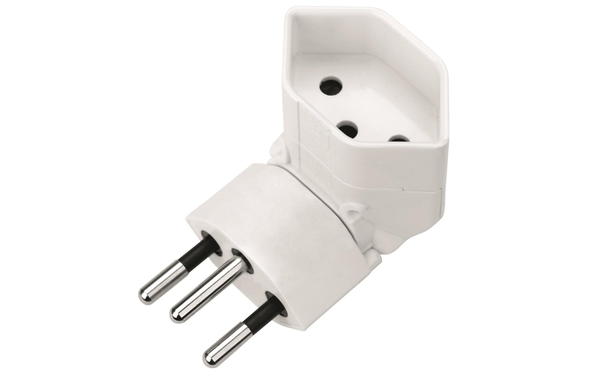 Steffen Peachick Move Winkeladapter – 1× Steckdose T13, 90° abgewinkelt, 270° drehbar, Kinderschutz, Weiss