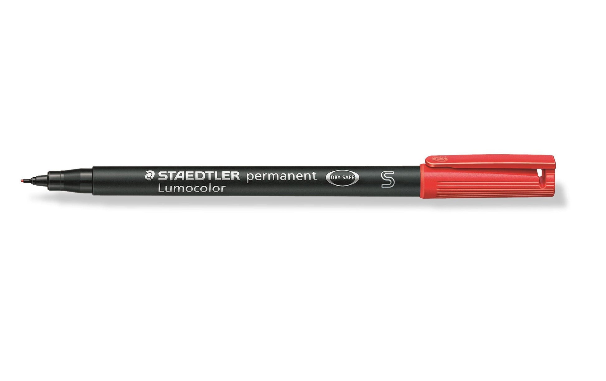 Staedtler Lumocolor 313 Permanentmarker – Rundspitze 0,4 mm – Rot – 10er-Pack – für Glas, Metall und Kunststoff