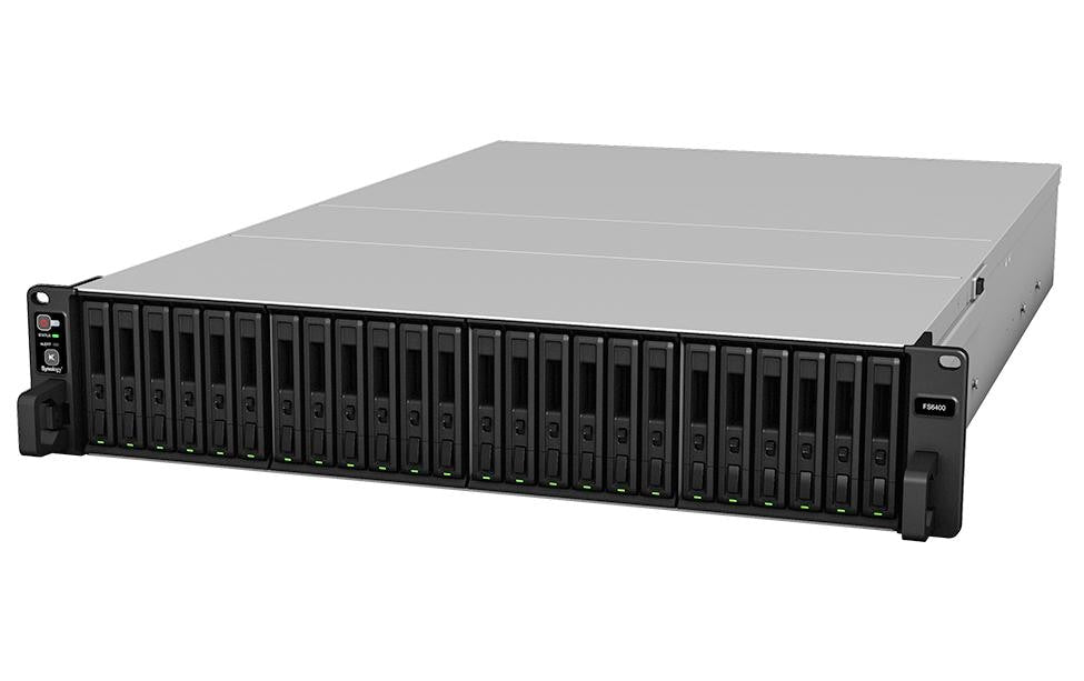 Synology FS6400 – 24-Bay Rack 2U NAS – Intel Xeon Silver 4110, 32 GB RAM, 1GbE, redundantes Netzteil
