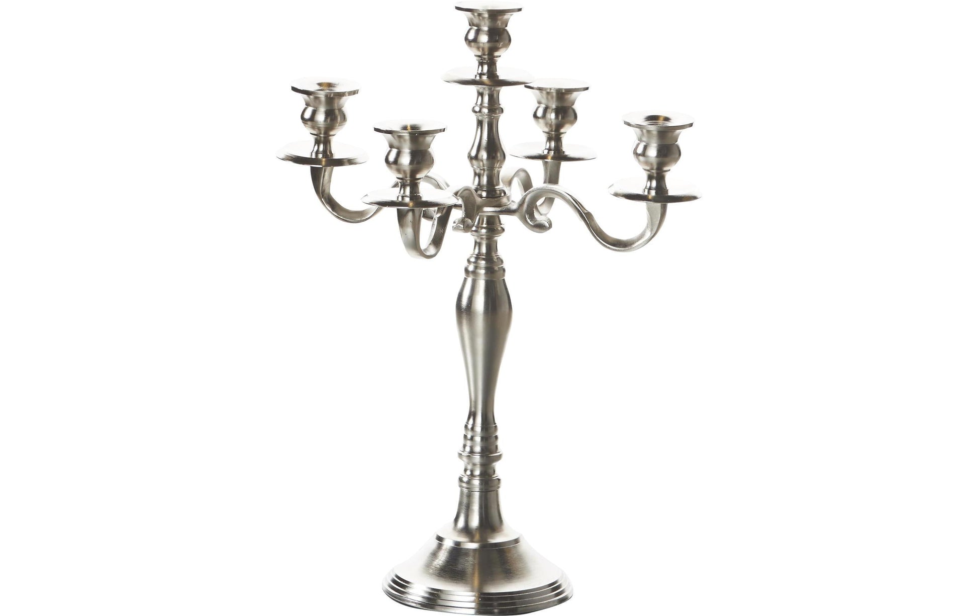 Balthasar Kerzenständer, Aluminium, Silber, 31 × 40 cm, 1 Stück