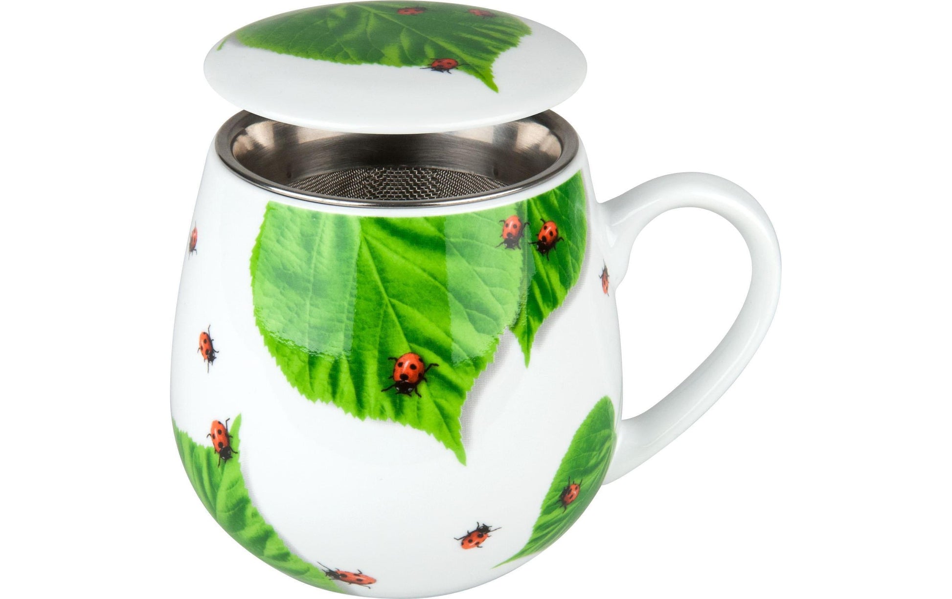 Könitz Porzellan Könitz Teetasse – 420 ml, Ø 8,2 cm, H 9,7 cm, Porzellan, Mehrfarbig, mit Deckel, spülmaschinenfest