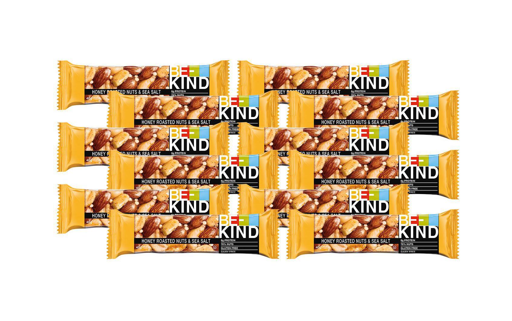 Kind BE-KIND Nussriegel – Honig-geröstete Nüsse & Meersalz, glutenfrei – 12 × 40 g