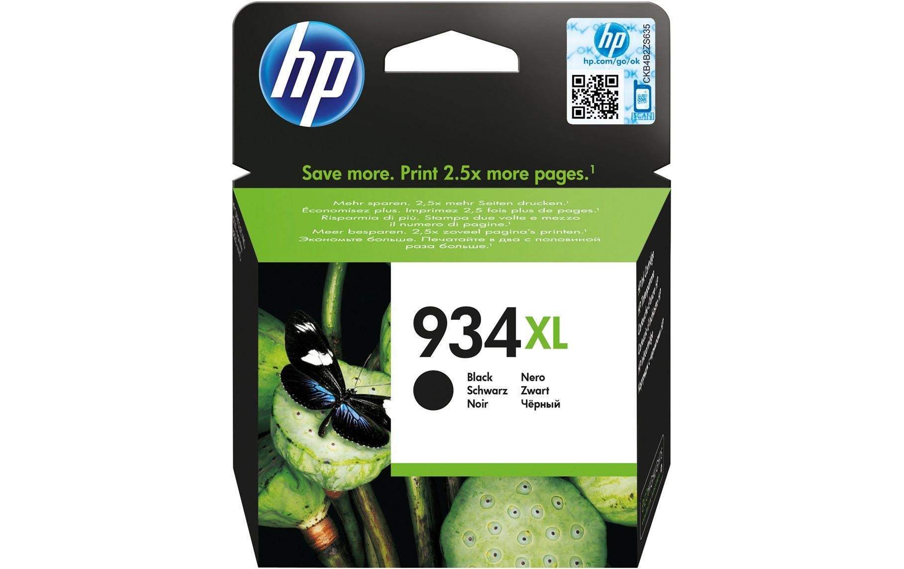 HP Tintenpatrone 934XL, Schwarz