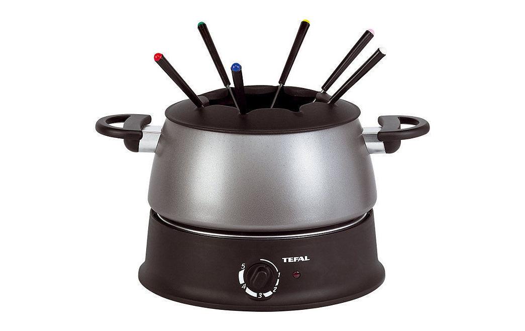 Tefal Multi-Fondue-Set EF3000 – Aluminium, 1,25 l, 6 Gabeln – elektrisch – schwarz/silber