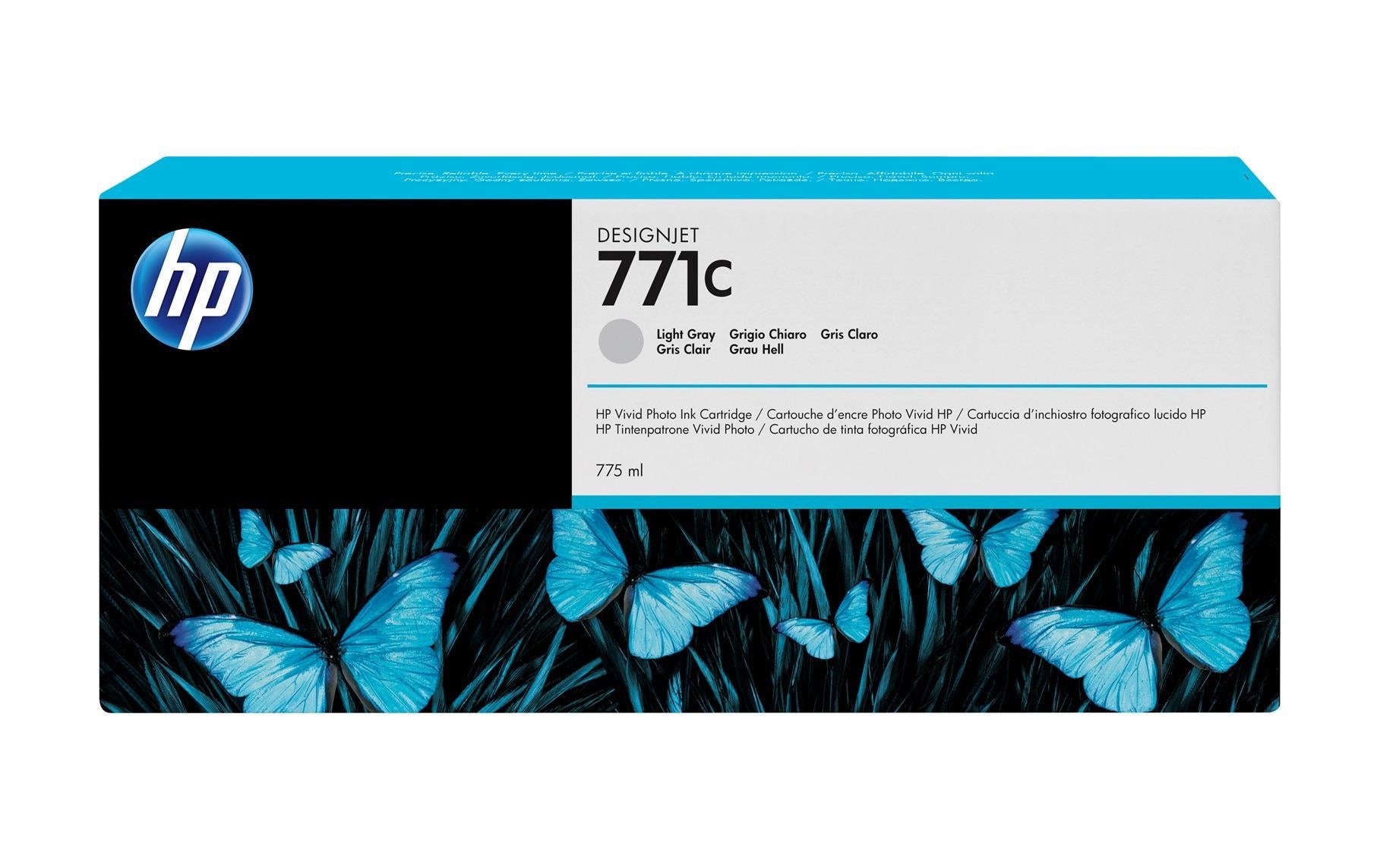 HP Tintenpatrone 771C, Hellgrau, 775 ml – für Inkjetdrucker/Multifunktionsgeräte