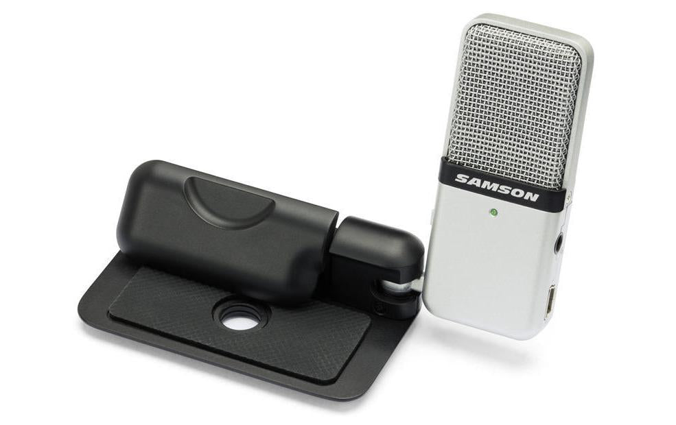 Samson Go Mic – Tisch-/Desktopmikrofon, USB, umschaltbare Richtcharakteristik, Kondensator, Gaming, Weiss
